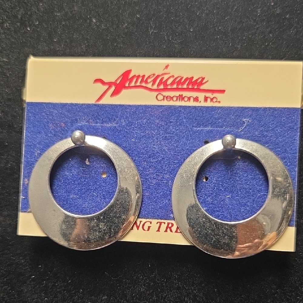Americana Creations Silver Hoop Earrings